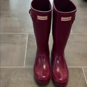 Girls Hunter rain boots size 4